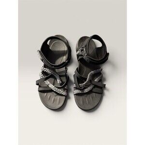 DUINN Womens Hiking Sport Sandal Black & Grey Straps Adjustable Size 9US 40UK